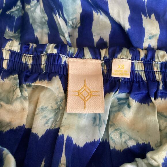 Anthropologie Andree DeLair Cordelia Strapless Batik Midi Dress XS - Picture 7 of 10